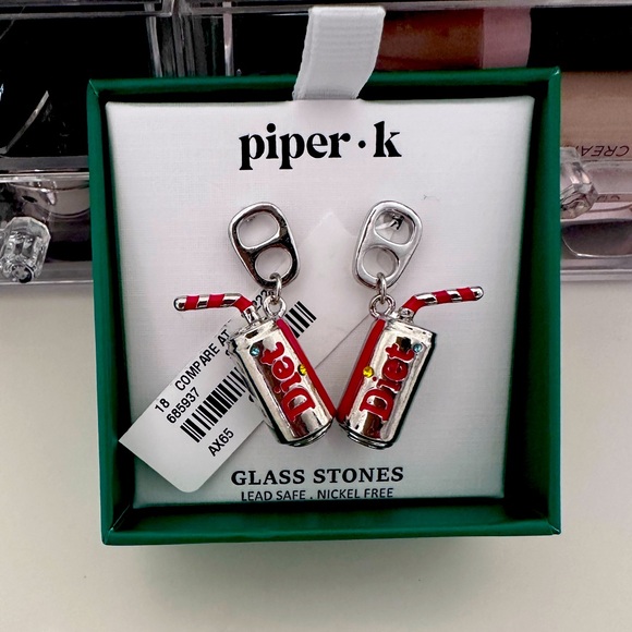 Piper K Diet Coke Earrings NWT - Picture 1 of 4